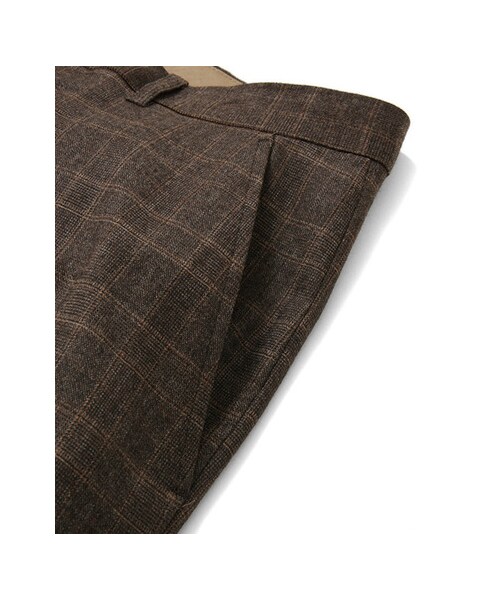 URBAN RESEARCH（アーバンリサーチ）の「WOOL CHECK TAPERED PANTS（パンツ・メンズ・CHARCOAL/BROWN・M/L）」の5枚目の写真