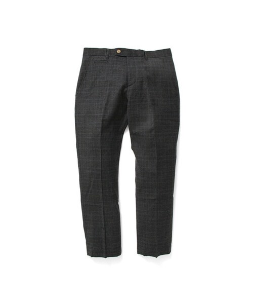 URBAN RESEARCH（アーバンリサーチ）の「WOOL CHECK TAPERED PANTS（パンツ・メンズ・CHARCOAL/BROWN・M/L）」の2枚目の写真