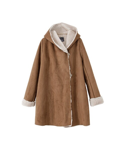 URBAN RESEARCH ROSSO WOMEN（アーバンリサーチ　ロッソ）の「ムートンコート（ジャケット/アウター・レディース・L/GRY/CML・FREE）」の2枚目の写真