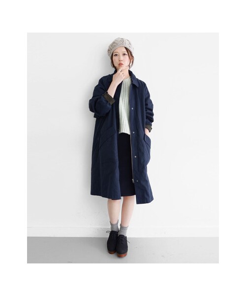 KBF（ケイビーエフ）の「ボーイフレンドコート（ジャケット/アウター・レディース・ブラック/モカ/ネイビー・one）」の6枚目の写真