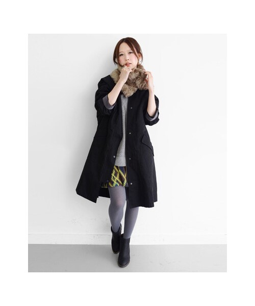 KBF（ケイビーエフ）の「ボーイフレンドコート（ジャケット/アウター・レディース・ブラック/モカ/ネイビー・one）」の4枚目の写真