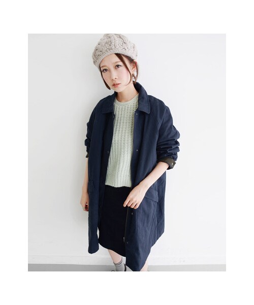 KBF（ケイビーエフ）の「ボーイフレンドコート（ジャケット/アウター・レディース・ブラック/モカ/ネイビー・one）」の7枚目の写真