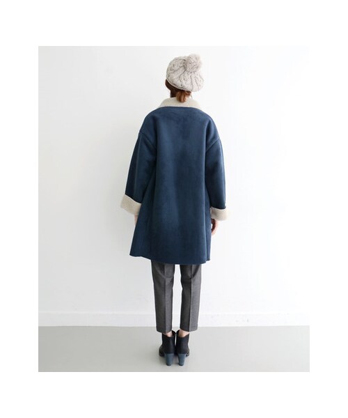 KBF（ケイビーエフ）の「関西・NET限定 フェイクムートンコート（ジャケット/アウター・レディース・ネイビー・one）」の11枚目の写真