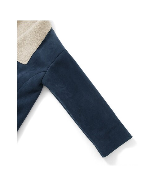 KBF（ケイビーエフ）の「関西・NET限定 フェイクムートンコート（ジャケット/アウター・レディース・ネイビー・one）」の13枚目の写真