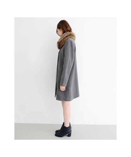 KBF（ケイビーエフ）の「ファーティペットコート（ジャケット/アウター・レディース・ブラック/チャコール/グレー・one）」の16枚目の写真