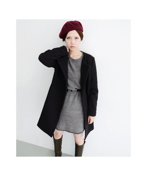 KBF（ケイビーエフ）の「ファーティペットコート（ジャケット/アウター・レディース・ブラック/チャコール/グレー・one）」の10枚目の写真