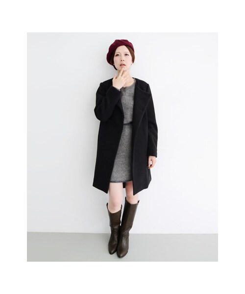 KBF（ケイビーエフ）の「ファーティペットコート（ジャケット/アウター・レディース・ブラック/チャコール/グレー・one）」の8枚目の写真