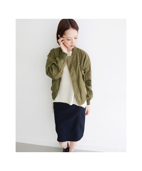 KBF（ケイビーエフ）の「MA-1 reversible（ジャケット/アウター・レディース・ブラック/カーキ/ネイビー・one）」の8枚目の写真