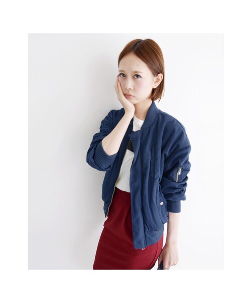 KBF（ケイビーエフ）の「MA-1 reversible（ジャケット/アウター・レディース・ブラック/カーキ/ネイビー・one）」の13枚目の写真