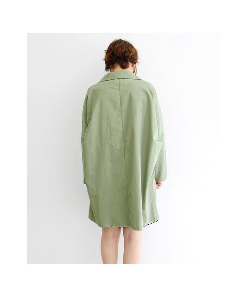 KBF（ケイビーエフ）の「KBF+ ビックショルダーコート（ジャケット/アウター・レディース・ベージュ/カーキ/ネイビー・one）」の14枚目の写真