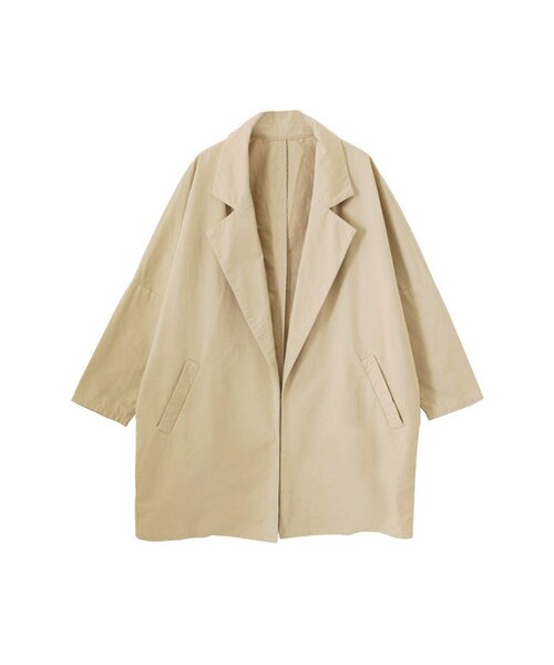 KBF（ケイビーエフ）の「KBF+ ビックショルダーコート（ジャケット/アウター・レディース・ベージュ/カーキ/ネイビー・one）」の2枚目の写真