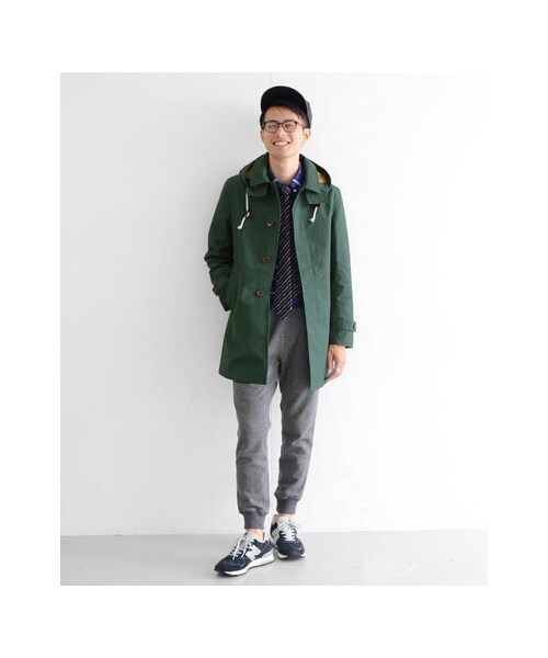 URBAN RESEARCH（アーバンリサーチ）の「コットンタイプライターステンカラーコート（ジャケット/アウター・メンズ・キャメル/モスグリーン/ネイビー/オレンジ・M/L）」の15枚目の写真