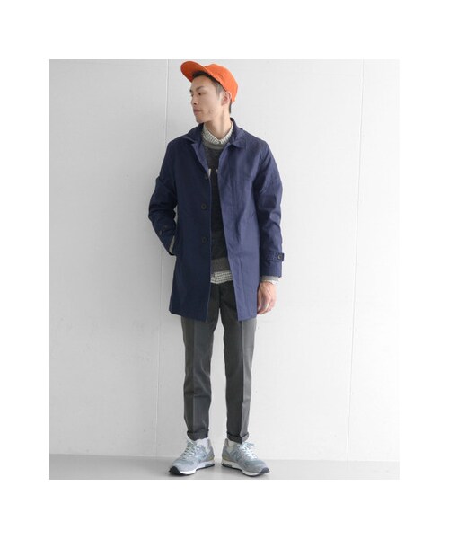 URBAN RESEARCH（アーバンリサーチ）の「コットンタイプライターステンカラーコート（ジャケット/アウター・メンズ・キャメル/モスグリーン/ネイビー/オレンジ・M/L）」の5枚目の写真