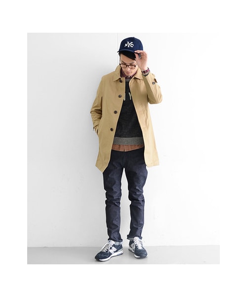 URBAN RESEARCH（アーバンリサーチ）の「コットンタイプライターステンカラーコート（ジャケット/アウター・メンズ・キャメル/モスグリーン/ネイビー/オレンジ・M/L）」の12枚目の写真