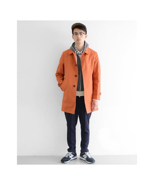 URBAN RESEARCH（アーバンリサーチ）の「コットンタイプライターステンカラーコート（ジャケット/アウター・メンズ・キャメル/モスグリーン/ネイビー/オレンジ・M/L）」の8枚目の写真