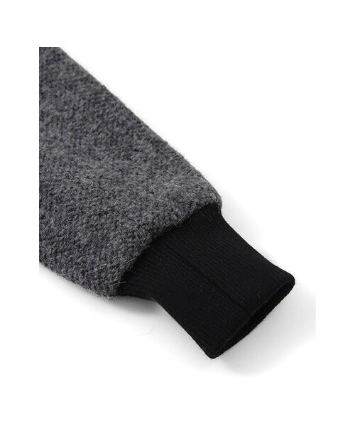 KBF（ケイビーエフ）の「ヘリンボンBIGブルゾン（ジャケット/アウター・レディース・チャコール/グレー/ブラウン・one）」の11枚目の写真