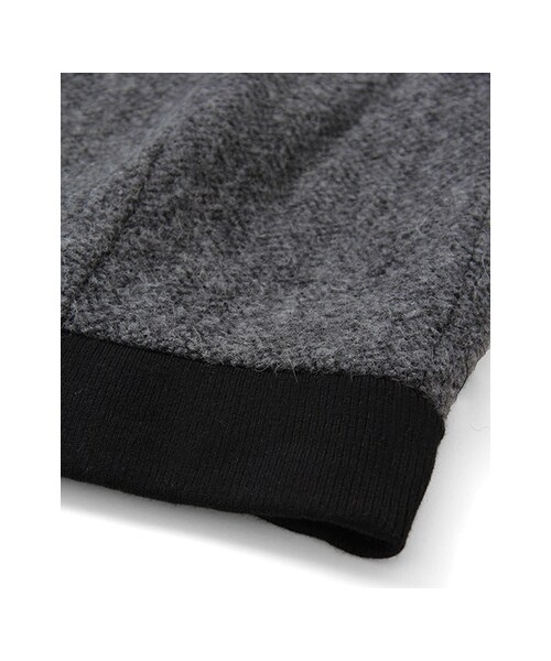 KBF（ケイビーエフ）の「ヘリンボンBIGブルゾン（ジャケット/アウター・レディース・チャコール/グレー/ブラウン・one）」の13枚目の写真