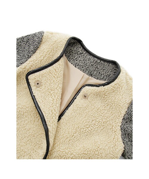 KBF(ケイビーエフ)の「ノーカラーボアコート(ジャケット/アウター・レディース・オフ/ブラック・one)」の14枚目の写真