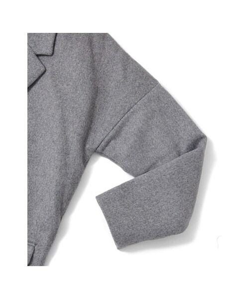 KBF（ケイビーエフ）の「KBF+ ウールコクーンロングコート（ジャケット/アウター・レディース・ブラック/グレー/キャメル・one）」の10枚目の写真