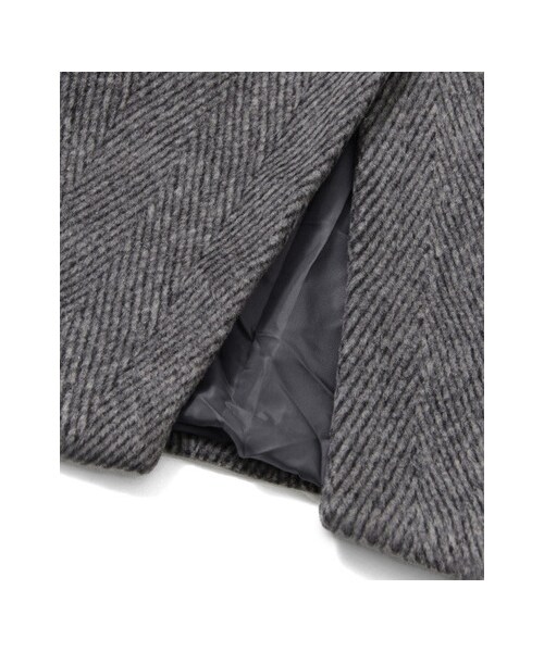 KBF（ケイビーエフ）の「ノーカラーコクーンコート（ジャケット/アウター・レディース・グレー/ブラウン・one）」の11枚目の写真