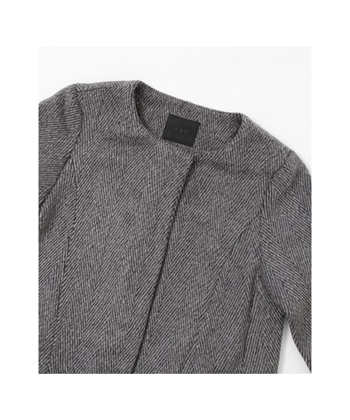 KBF（ケイビーエフ）の「ノーカラーコクーンコート（ジャケット/アウター・レディース・グレー/ブラウン・one）」の8枚目の写真