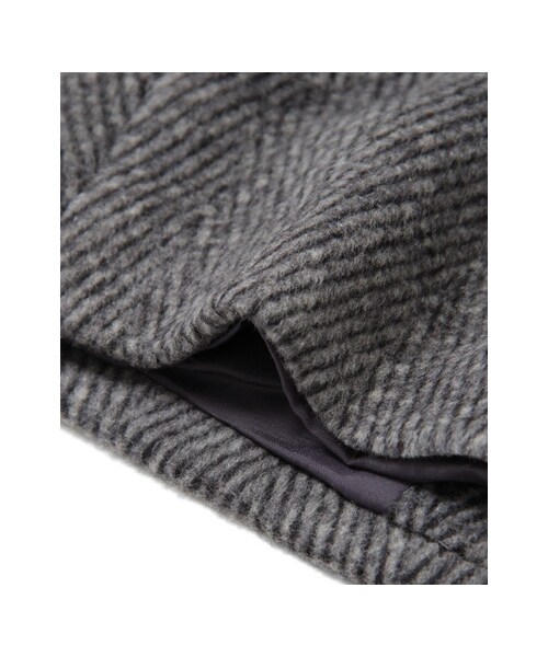 KBF（ケイビーエフ）の「ノーカラーコクーンコート（ジャケット/アウター・レディース・グレー/ブラウン・one）」の14枚目の写真