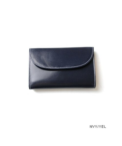 Whitehouse & Cox 三つ折り財布 ネイビー ホワイトハウスコックス 三つ折り 財布 ネイビー 15年 エイジング