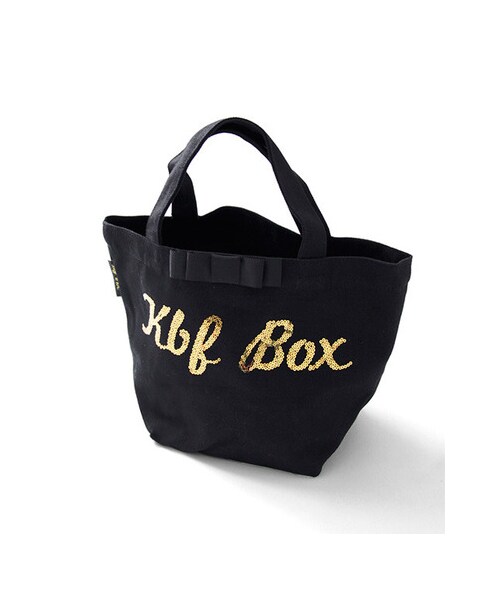KBF（ケイビーエフ）の「ＫBF BOX キャンバストート（バッグ・ホワイト/ブラック/ピンク・one）」の2枚目の写真