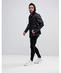 ジャケット・アウター DIESEL Leather Biker Jacket DIESEL（ディーゼル）の「Diesel L-QUAD Leather Biker Jacket