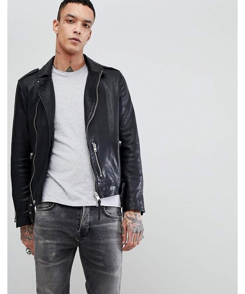 ALLSAINTS（オールセインツ）の「AllSaints Leather Biker Jacket ...