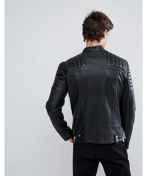 ALLSAINTS◇ダブルライダースジャケット/2/羊革/BLK/WL046N ALLSAINTS