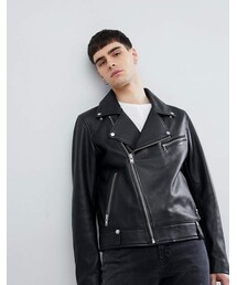 Weekday,Weekday Taxi Leather Jacket - WEAR