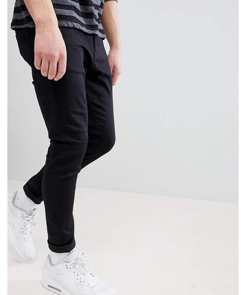 Bershka(ベルシュカ)の「Bershka Super Skinny Jeans In Black(デニムパンツ・メンズ・Black・W30 L32/W28 L32/W34 L32/W31 L32/W32 L32/W29 L32/W36 L32)」の2枚目の写真