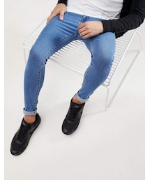 Bershka | Bershka Super Skinny Jeans In Blue(デニムパンツ)