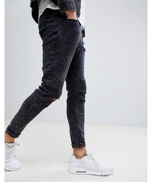 Bershka（ベルシュカ）の「Bershka Super Skinny Jeans With Ripped ...