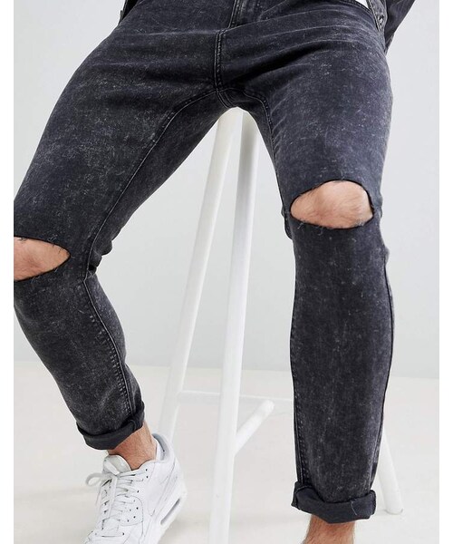 Bershka（ベルシュカ）の「Bershka Super Skinny Jeans With Ripped