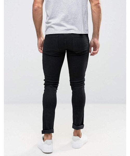asos（エイソス）の「ASOS Super Skinny Jeans 2 Pack In Black & Black With Knee Rips SAVE（デニムパンツ・メンズ・Black・W36 L32/W30 L34）」の2枚目の写真