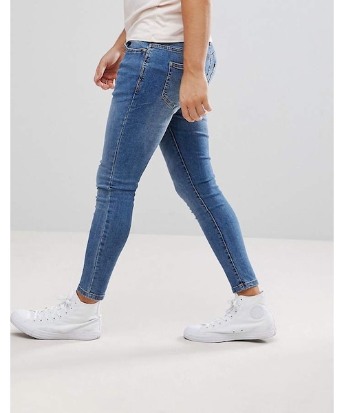 Bershka（ベルシュカ）の「Bershka Super Skinny Jeans In Mid Wash（デニムパンツ・メンズ・Blue・W36 L32）」の3枚目の写真