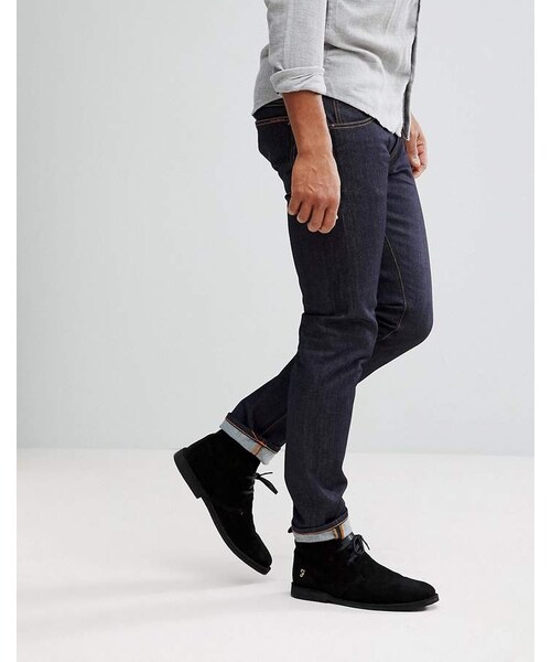 Nudie Jeans ダークブルーコーデュロイパンツW33L32 Nudie Jeans ダークブルースリムフィットコーデュロイパンツ