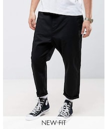 asos | ASOS Oversized Tapered Chino in Black(その他パンツ)