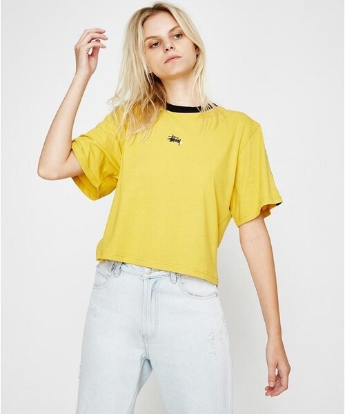 STUSSY - STUSSY woman デカロゴT 新品 Stussy】CrownBoxy Tシャツ☆レディース半袖 (STUSSY/Tシャツ