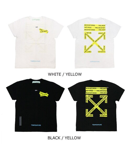 off white（オフホワイト）の「OFF-WHITEが魅せる☆FIRETAPE ARROW Tee