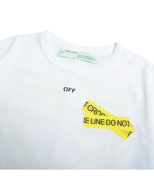 off white（オフホワイト）の「OFF-WHITEが魅せる☆FIRETAPE ARROW Tee 
