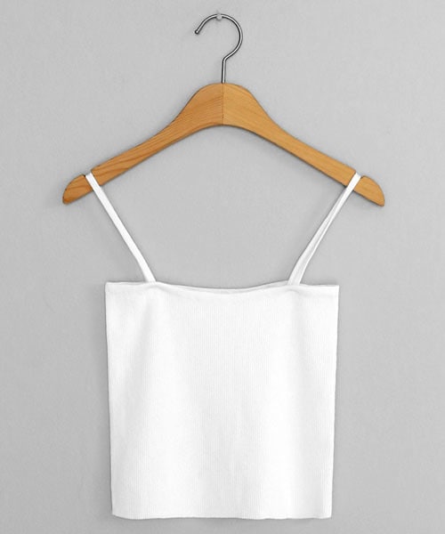 DHOLIC（ディーホリック）の「スリムクロップドスリーブレス（キャミソール・レディース・ブラック/ベージュ/ブラウン/ホワイト/レッド・FREE）」の2枚目の写真