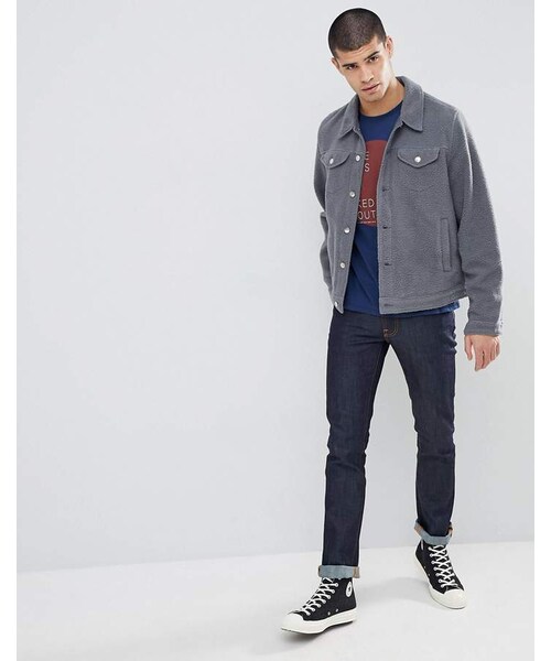 Nudie Jeans(ヌーディージーンズ)の「Nudie Jeans Co Anders Naked Logo T-Shirt(Tシャツ/カットソー・メンズ・Blue・XS/M/XL/L/S)」の4枚目の写真