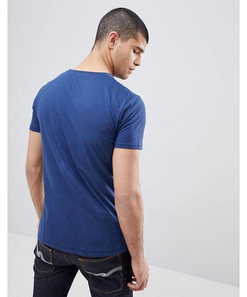 Nudie Jeans(ヌーディージーンズ)の「Nudie Jeans Co Anders Naked Logo T-Shirt(Tシャツ/カットソー・メンズ・Blue・XS/M/XL/L/S)」の3枚目の写真