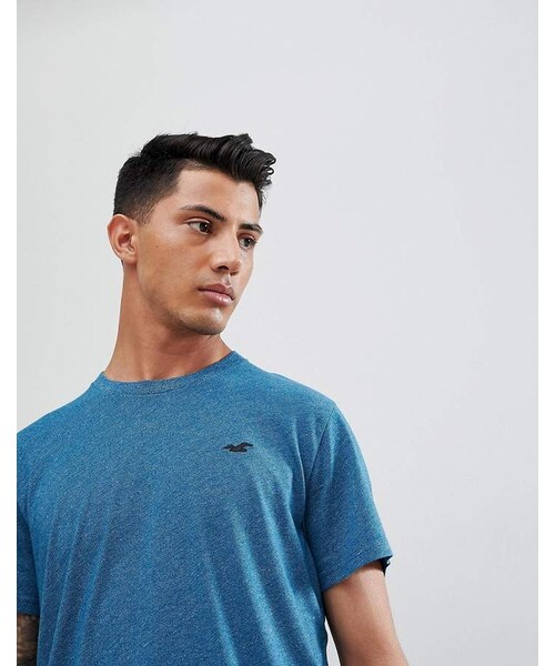Hollister（ホリスター）の「Hollister Crewneck T-Shirt Seagull Logo in Blue Marl（Tシャツ/カットソー・メンズ・Blue・L/S/XL/XS/XXL/M）」の3枚目の写真