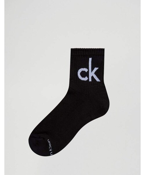 Calvin Klein(カルバン・クライン)の「Calvin Klein Socks in Quarter Length 3 Pack Black(ソックス/靴下・メンズ・Black・One Size)」の3枚目の写真