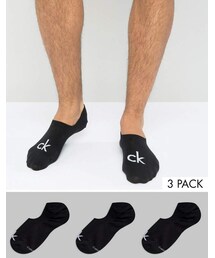 Calvin Klein | Calvin Klein Invisible Socks 3 Pack Black(ソックス/靴下)