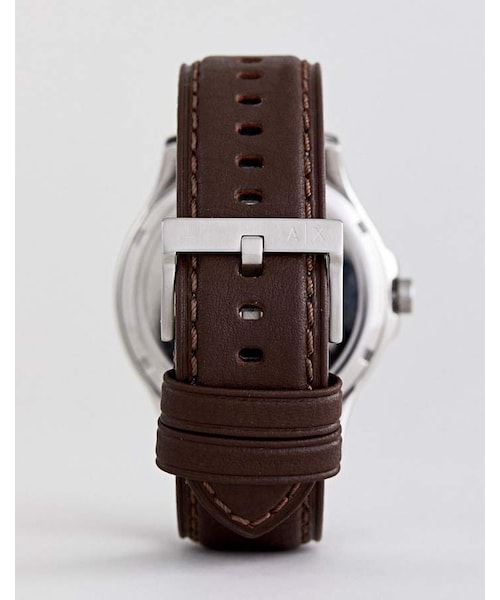ARMANI EXCHANGE（アルマーニエクスチェンジ）の「Armani Exchange AX2133 Leather Watch In Brown（アナログ腕時計・メンズ・Brown・One Size）」の4枚目の写真